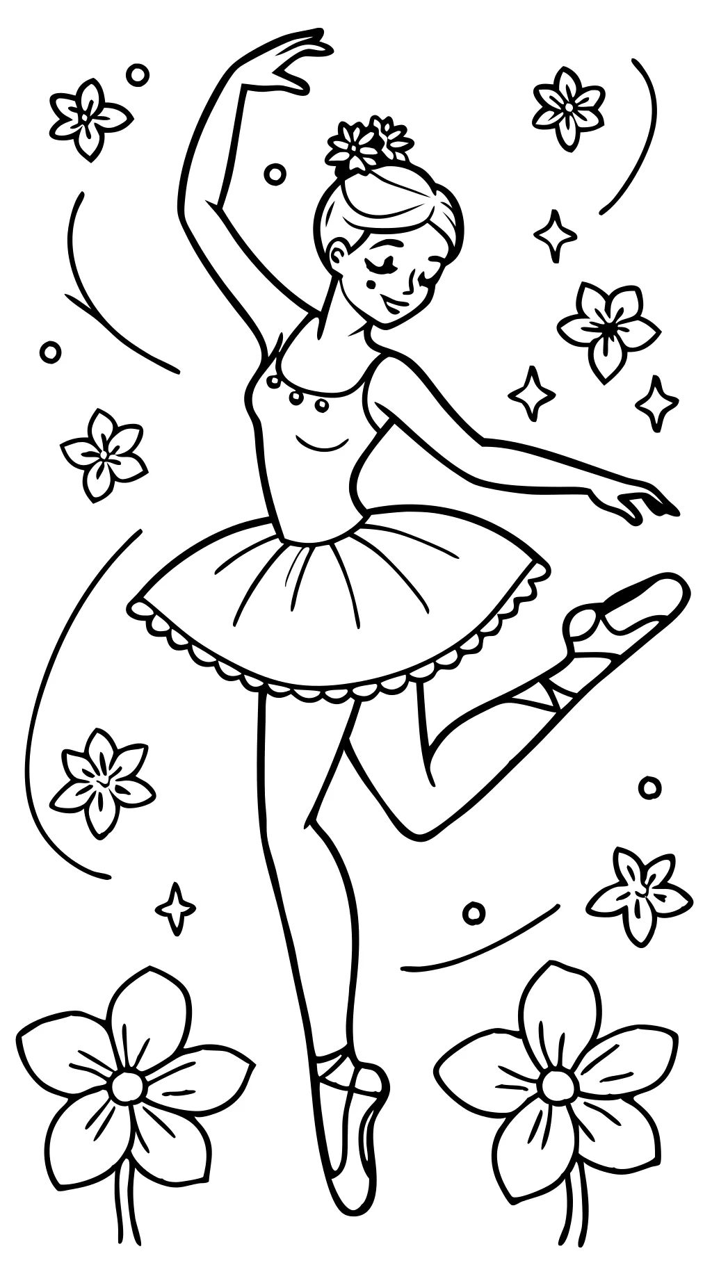 coloriage imprimable ballerine